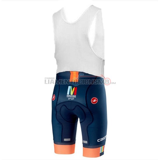Abbigliamento Ciclismo Castelli Maratona Dles Dolomites-Enel Manica Corta 2018 Blu Arancione