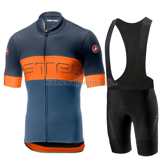 Abbigliamento Ciclismo Castelli Prologo 6 Manica Corta 2019 Grigio Arancione