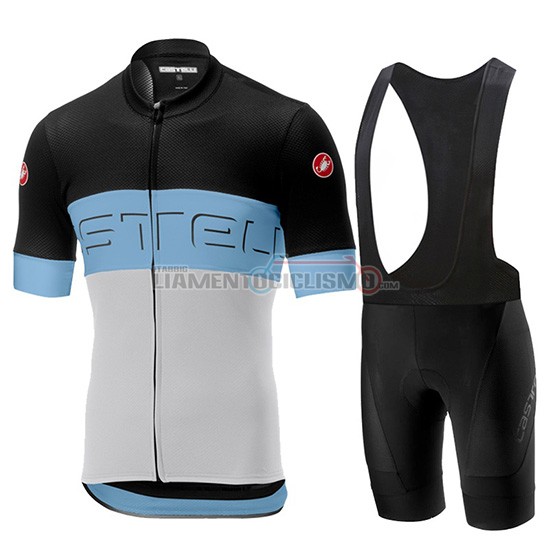 Abbigliamento Ciclismo Castelli Prologo 6 Manica Corta 2019 Nero Celeste Bianco