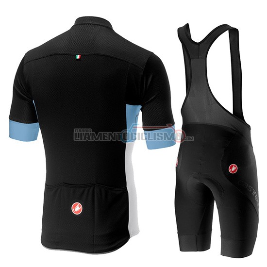 Abbigliamento Ciclismo Castelli Prologo 6 Manica Corta 2019 Nero Celeste Bianco