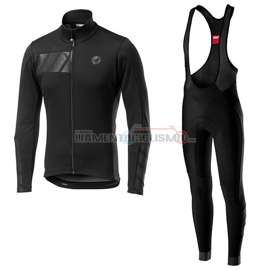 Abbigliamento Ciclismo Castelli Raddoppia 2 Manica Lunga 2019 Nero