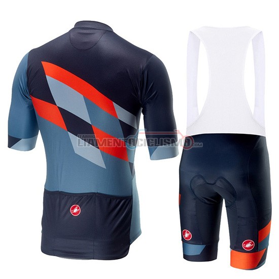 Abbigliamento Ciclismo Castelli Tabula Rasa Manica Corta 2019 Blu Arancione