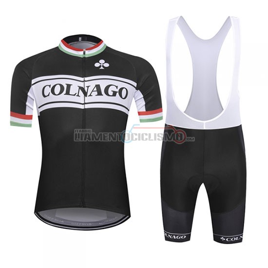 Abbigliamento Ciclismo Colnago Manica Corta 2019 Bianco Nero