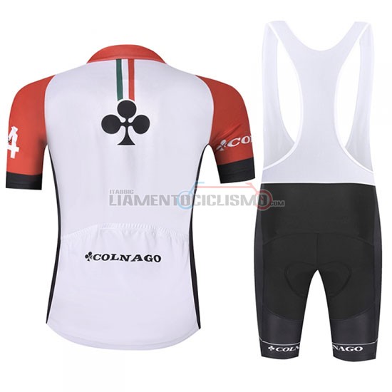 Abbigliamento Ciclismo Colnago Manica Corta 2019 Bianco Rosso