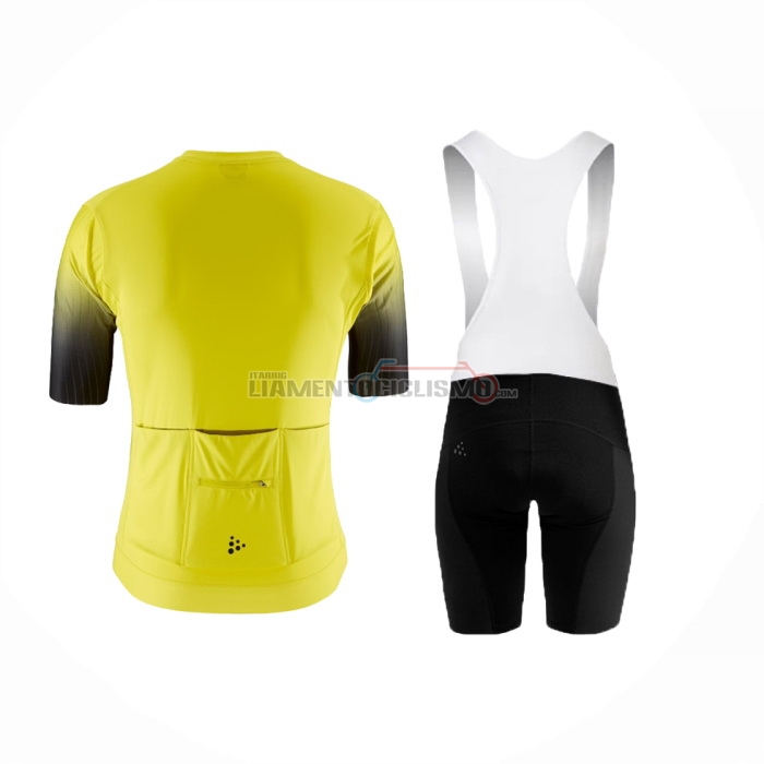 2024 Abbigliamento Ciclismo Craft Giallo Manica Corta e Salopette
