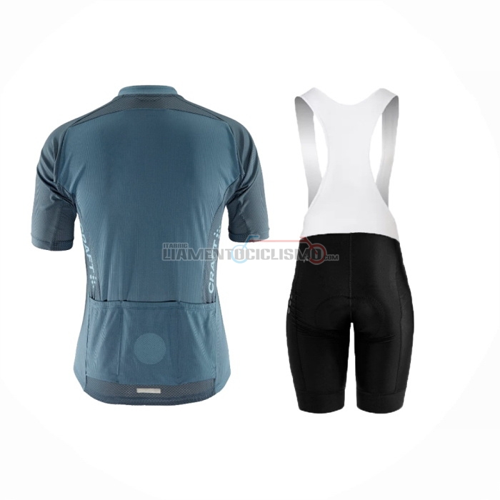 2024 Abbigliamento Ciclismo Craft Spento Blu Manica Corta e Salopette