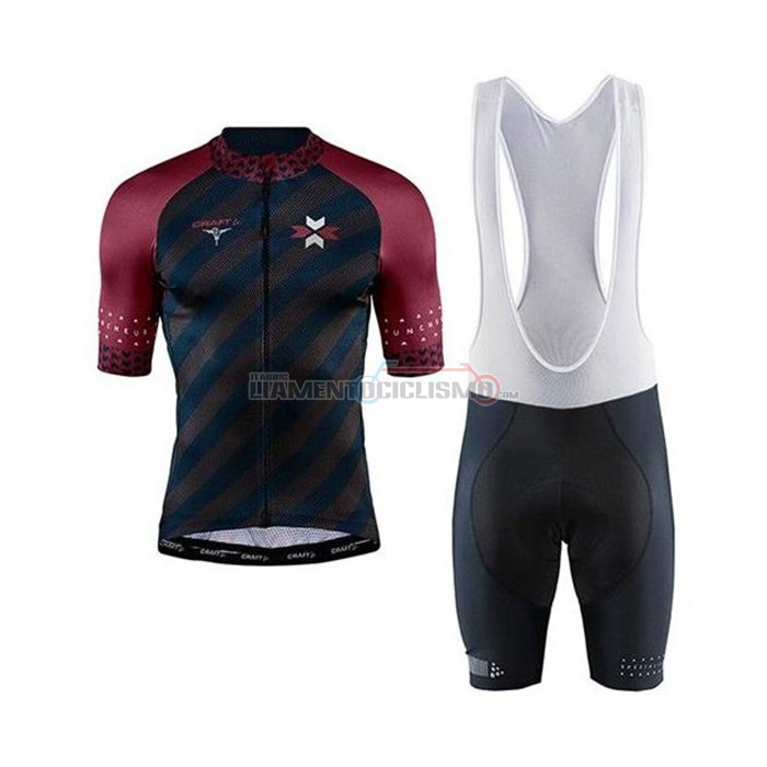 Abbigliamento Ciclismo Craft Manica Corta 2020 Spento Blu Rosso