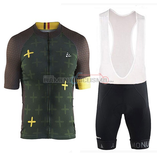 Abbigliamento Ciclismo Craft Monument Manica Corta 2018 Spento Verde