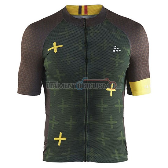Abbigliamento Ciclismo Craft Monument Manica Corta 2018 Spento Verde