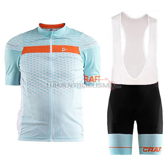 Abbigliamento Ciclismo Craft Route Manica Corta 2018 Chiaro Blu