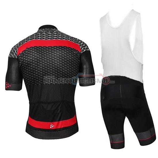 Abbigliamento Ciclismo Craft Route Manica Corta 2018 Nero Rosso