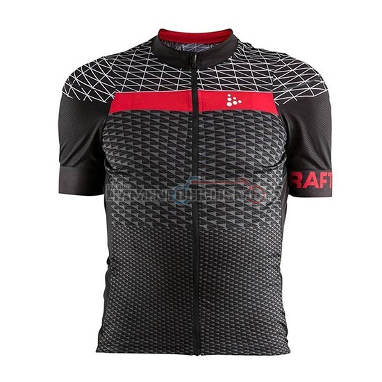 Abbigliamento Ciclismo Craft Route Manica Corta 2018 Nero Rosso