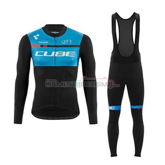 Abbigliamento Ciclismo Cube Manica Lunga 2020 Nero Blu