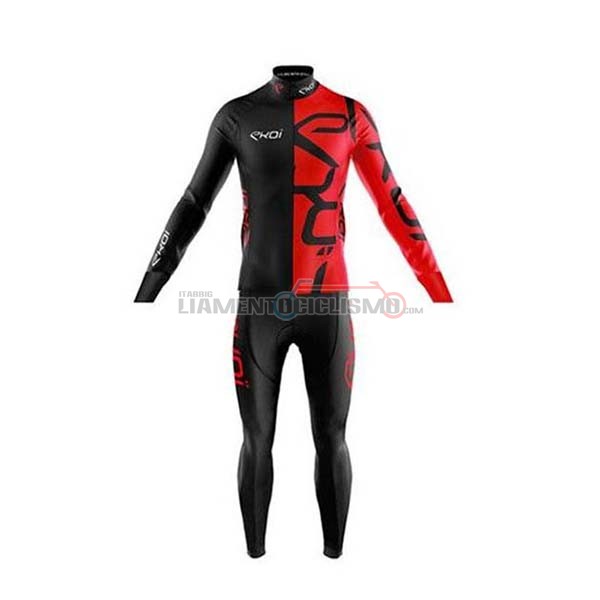 Abbigliamento Ciclismo EKOI Manica Lunga 2020 Nero Rosso