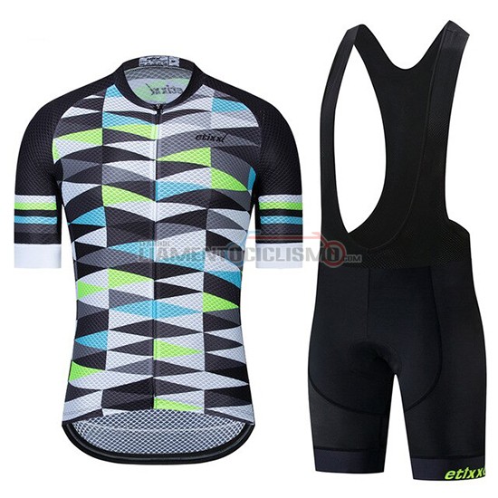 Abbigliamento Ciclismo Etixxl Manica Corta 2019 Nero Grigio Verde