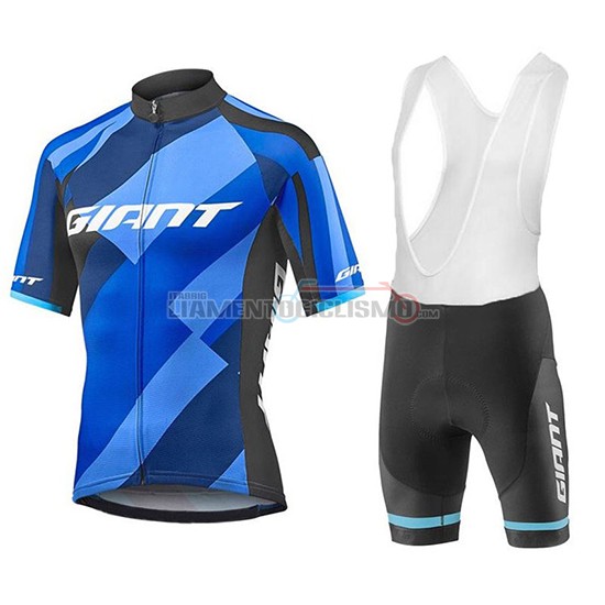 Abbigliamento Ciclismo Giant Elevate Manica Corta 2018 Blu e Nero