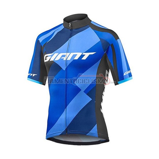 Abbigliamento Ciclismo Giant Elevate Manica Corta 2018 Blu e Nero