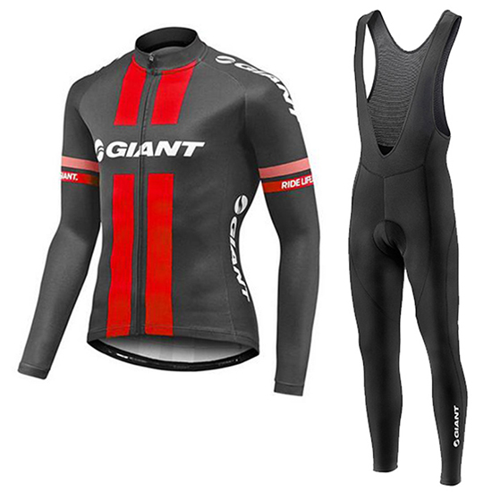 Abbigliamento Ciclismo Giant ML 2017 rosso e nero