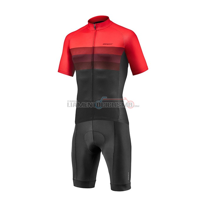 Abbigliamento Ciclismo Giant Manica Corta 2021 Nero Rosso