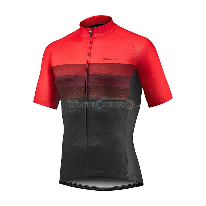 Abbigliamento Ciclismo Giant Manica Corta 2021 Nero Rosso