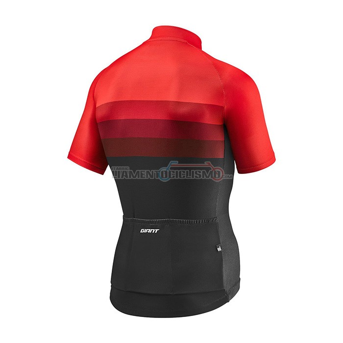 Abbigliamento Ciclismo Giant Manica Corta 2021 Nero Rosso