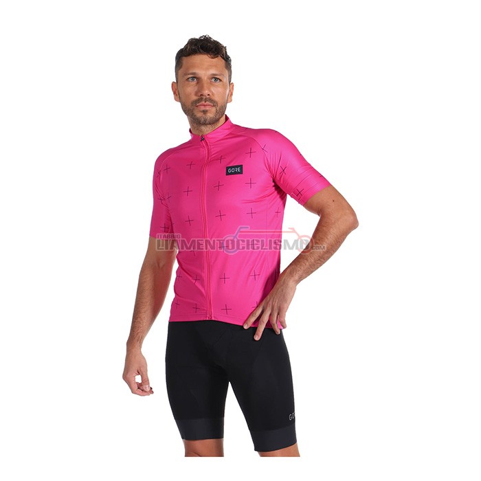 Abbigliamento Ciclismo Gore Manica Corta 2022 Fuxia