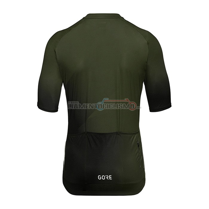 Abbigliamento Ciclismo Gore Manica Corta 2022 Verde Nero