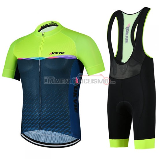 Abbigliamento Ciclismo Jokvie Manica Corta 2019 Verde Spento Blu