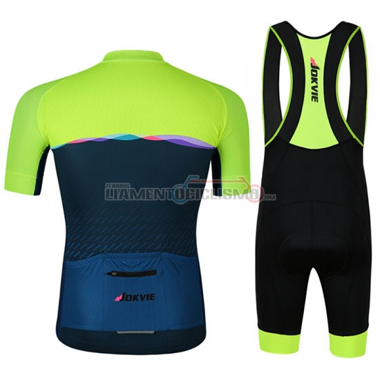 Abbigliamento Ciclismo Jokvie Manica Corta 2019 Verde Spento Blu