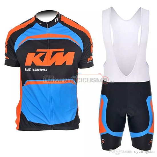 Abbigliamento Ciclismo KTM Manica Corta 2018 Blu Arancione