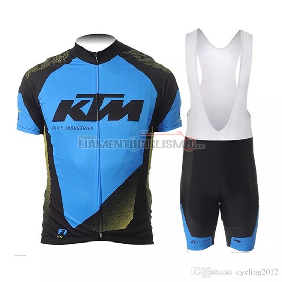 Abbigliamento Ciclismo KTM Manica Corta 2018 Blu Nero