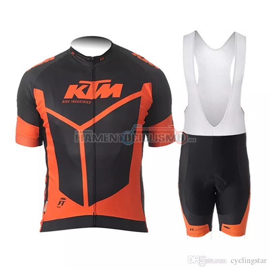 Abbigliamento Ciclismo KTM Manica Corta 2018 Nero Arancione