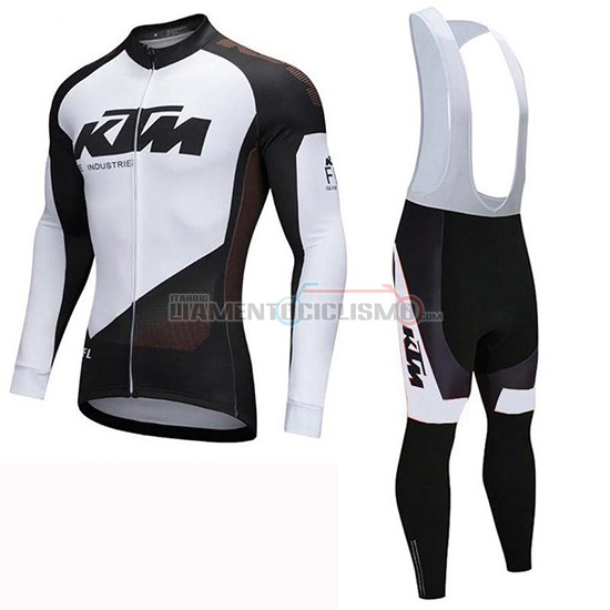 Abbigliamento Ciclismo Ktm Manica Lunga 2019 Nero Bianco