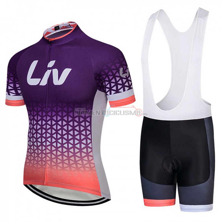 Abbigliamento Ciclismo Liv Manica Corta 2018 Scuro Viola