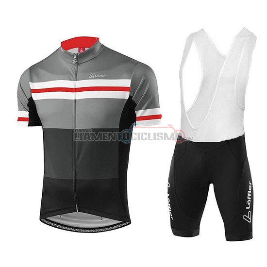 Abbigliamento Ciclismo Loffler Manica Corta 2018 Nero Grigio