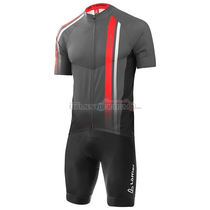 Abbigliamento Ciclismo Loffler Manica Corta 2020 Nero Bianco Rosso
