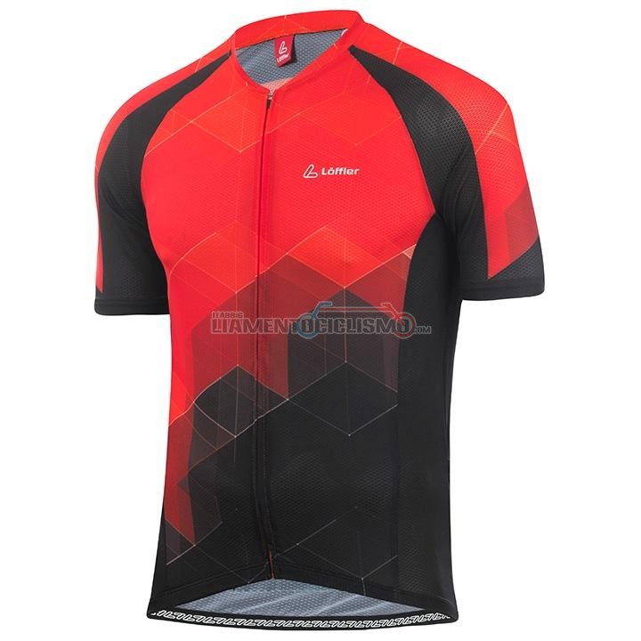 Abbigliamento Ciclismo Loffler Manica Corta 2020 Nero Rosso