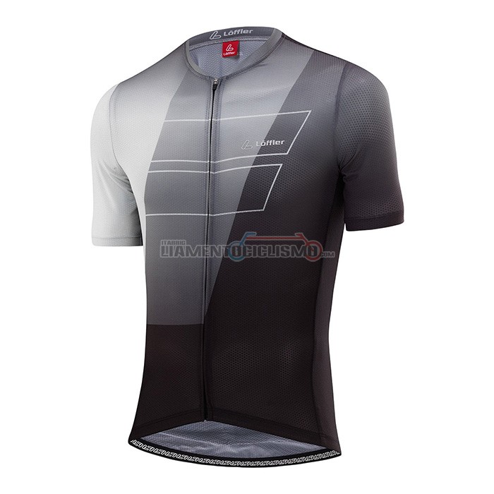 Abbigliamento Ciclismo Loffler Manica Corta 2022 Nero Bianco Grigio
