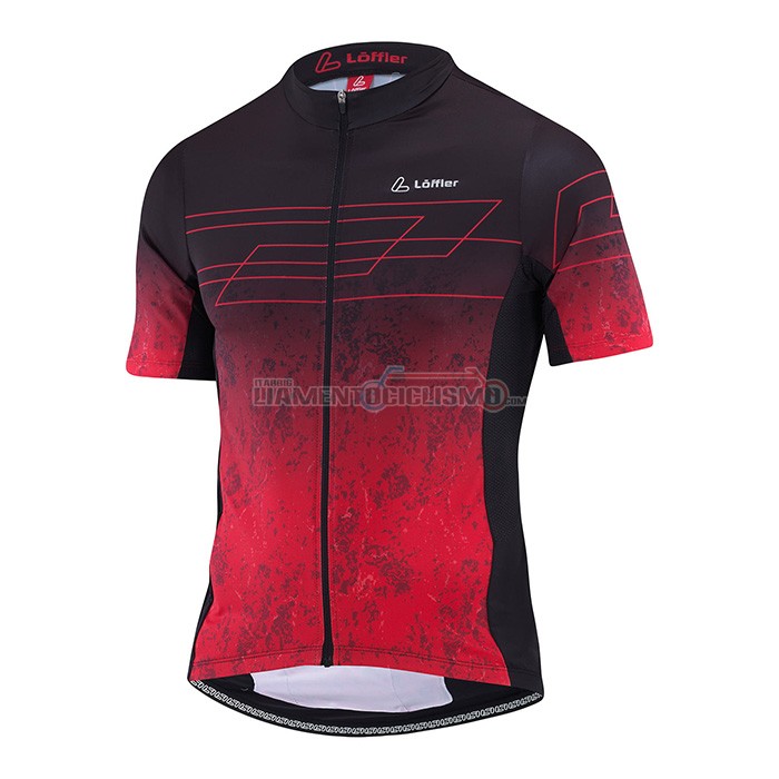 Abbigliamento Ciclismo Loffler Manica Corta 2022 Nero Rosso