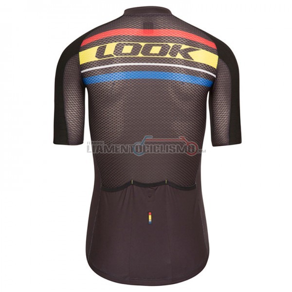 2017 Abbigliamento Ciclismo Look Aero Carrera Manica Corta Nero e Giallo