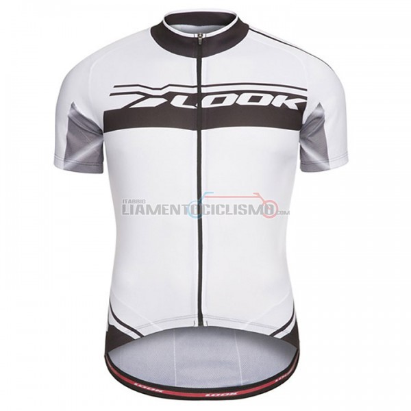 2017 Abbigliamento Ciclismo Look Pro Equipo Manica Corta Nero e Bianco