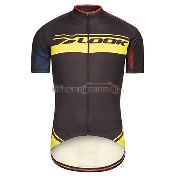 2017 Abbigliamento Ciclismo Look Pro Equipo Manica Corta Nero e Giallo