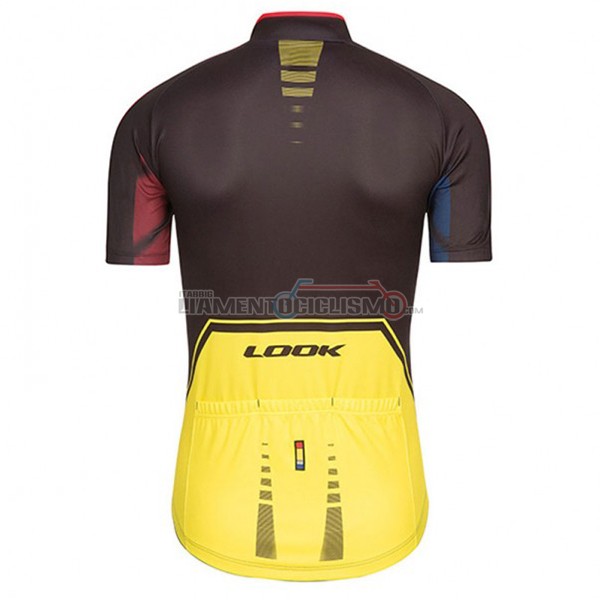 2017 Abbigliamento Ciclismo Look Pro Equipo Manica Corta Nero e Giallo