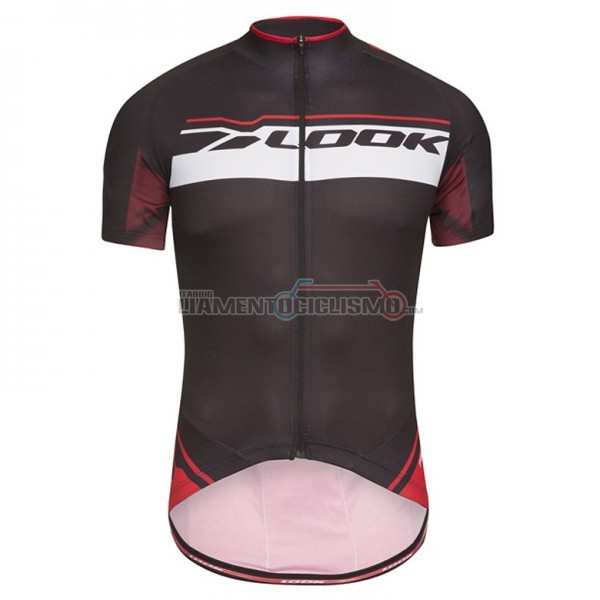 2017 Abbigliamento Ciclismo Look Pro Equipo Manica Corta Nero e Rosso