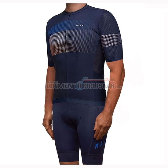 Abbigliamento Ciclismo Maap Aether Manica Corta 2019 Spento Blu