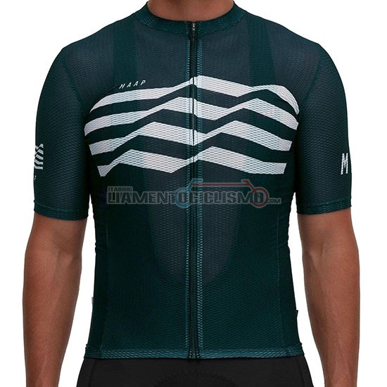 Abbigliamento Ciclismo Maap Flag Manica Corta 2019 Verde Bianco Nero
