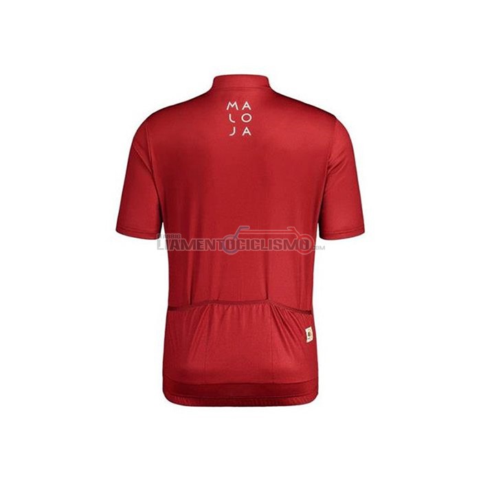 Abbigliamento Ciclismo Maloja Manica Corta 2020 Rosso Bianco