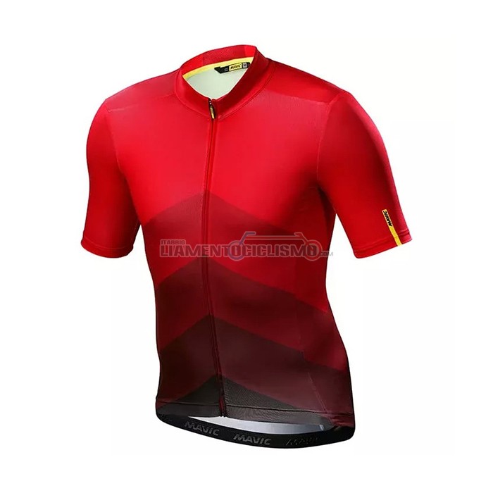 Abbigliamento Ciclismo Mavic Manica Corta 2021 Rosso Nero