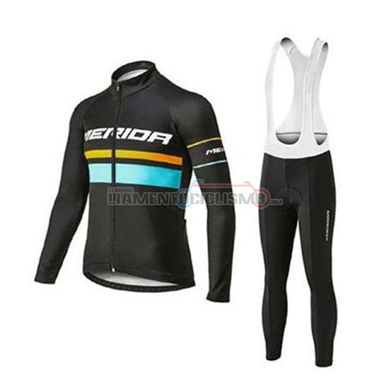 Abbigliamento Ciclismo Merida Manica Lunga 2020 Nero Blu