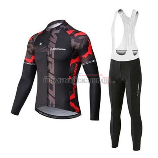 Abbigliamento Ciclismo Merida Manica Lunga 2020 Nero Rosso